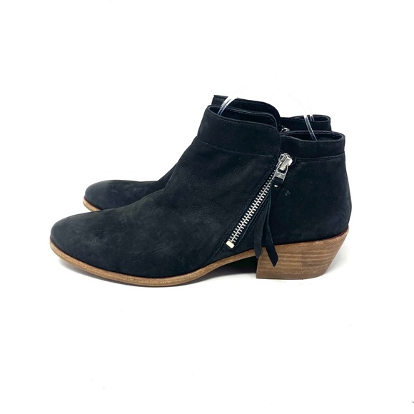 Sam Edelman Black Ankle Boots with Brown Sole - Picture 1 of 7